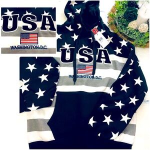 ✨NWT USA Star Hoodie